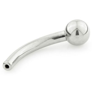 1.2mm Gauge Threadless Titanium Banana With One Fixed Ball