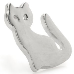 1.2mm Gauge Titanium Sitting Cat Attachment - Internally-Threaded