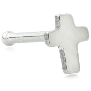 Titanium Crucifix Nose Bone