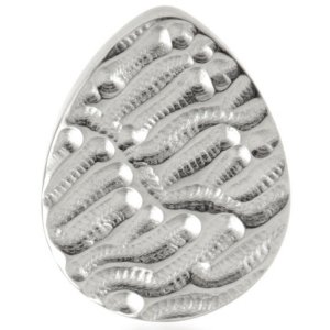 1.2mm Gauge Rippled Titanium Teardrop Attachment - Internally-Threaded