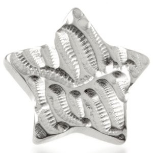 1.2mm Gauge Rippled Titanium Star Attachment - Internally-Threaded