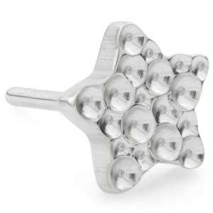 Threadless Titanium Hammered Star Attachment