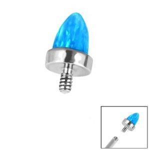 1.2mm Gauge Titanium Rounded Opal Cone Attachment - Internally-Threaded