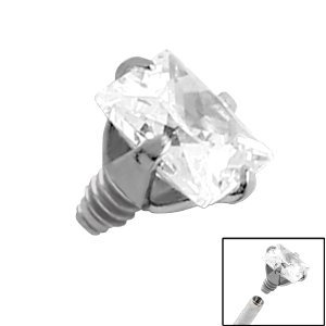 1.2mm Gauge Steel Jewelled Square Attachment - Internally-Threaded