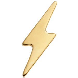 1.2mm Gauge 14ct Yellow Gold Lightning Bolt Attachment - Internally-Threaded