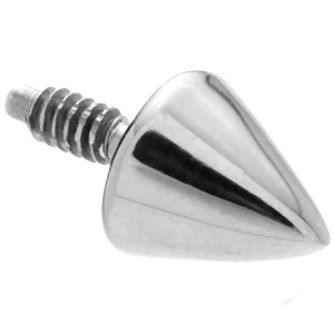 1.2mm Gauge 14ct White Gold Cone Attachment - Internally-Threaded