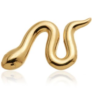 1.2mm Gauge 14ct Yellow Gold Snake Attachment - Internally-Threaded