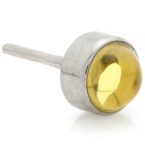 Threadless Titanium Bezel Set Jewelled Citrine Attachment