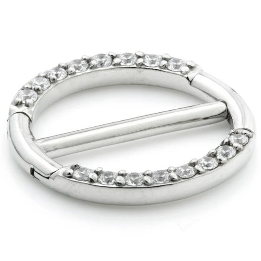 Steel Double Jewelled Nipple Clicker