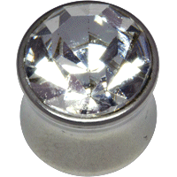 Jewelled Double Flared Steel Plug