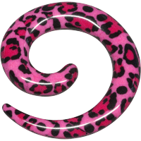 Acrylic Pink Leopardskin Spiral