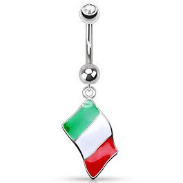 Italy Flag Belly Bar