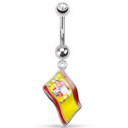 Spain Flag Belly Bar