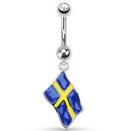 Sweden Flag Belly Bar