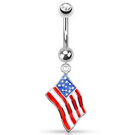 United States of America Flag Belly Bar