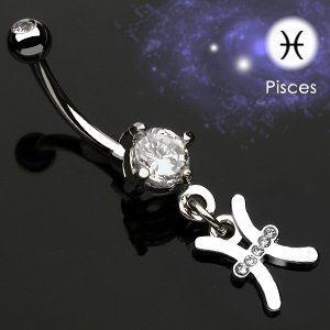 Zodiac Belly Bar - Pisces