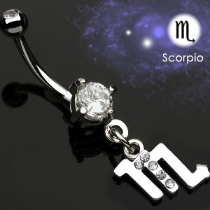 Zodiac Belly Bar - Scorpio