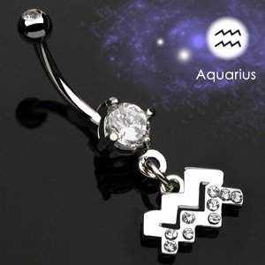 Zodiac Belly Bar - Aquarius