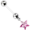 Star Jewel Flexible Belly Bar