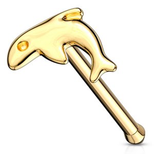 14ct Gold Dolphin Nose Bone