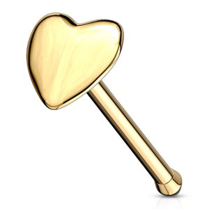 14ct Gold Heart Nose Bone