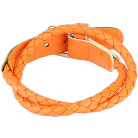 Orange Leather Bracelet