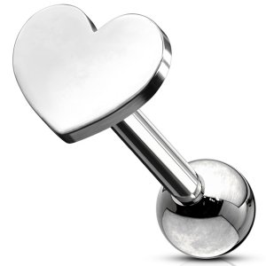 Steel Heart Ear Stud