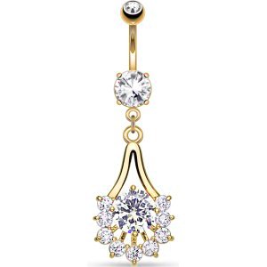 Gold-Plated Chandelier Belly Bar