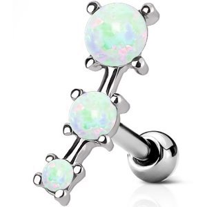 Triple Opal Ear Stud