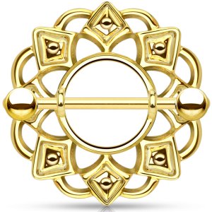 Gold-Plated Tribal Nipple Shield