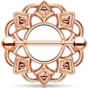 Rose Gold-Plated Tribal Nipple Shield
