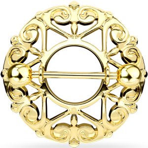Gold-Plated Filigree Nipple Shield