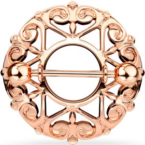Rose Gold-Plated Filigree Nipple Shield