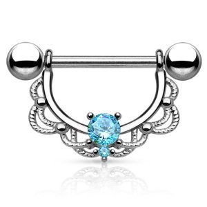 Elegant Jewelled Nipple Barbell