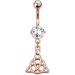 Rose Gold-Plated Celtic Knot Belly Bar