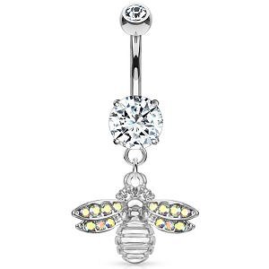 Steel Jewelled Bee Belly Bar