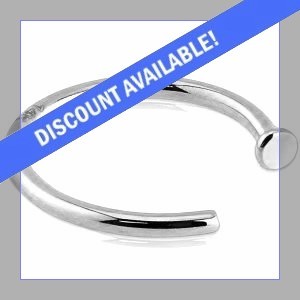 14 Carat White Gold Open Ring