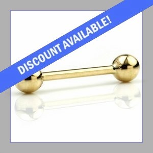 1.2mm Gauge 9ct Gold Barbell