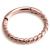 1.2mm Gauge Twisted Rope PVD Rose Gold Hinged Segment Ring - view 1