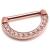 Jewelled PVD Rose Gold Nipple Clicker - view 1