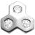 1.2mm Gauge 14ct White Gold Jewelled Honeycomb Attachment - Internally-Threaded - view 1