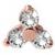 PVD Rose Gold Jewelled Trinity Nose Stud - view 2