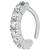 Steel Multi Jewelled Hinged Rook Ring - view 1