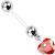 Heart Jewel Flexible Belly Bar - view 1