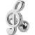 Treble Clef Ear Stud - view 4