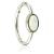 9ct White Gold Hinged Oval Opal Ring - view 1