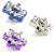 1.2mm Gauge Titanium Jewelled 6-Petal Flower Labret - Internally-Threaded - view 2