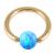 1.6mm Gauge PVD Gold on Steel BCR with Opal Ball - view 1