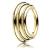9ct Yellow Gold Graduated Multi-Band Hinged Ring - view 1