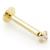 14ct Gold Claw Set Diamond Threadless Labret - view 1